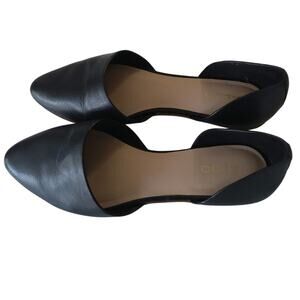 Aldo Black leather ballet flats classic slip on womens Sz 7 minimalist Regency